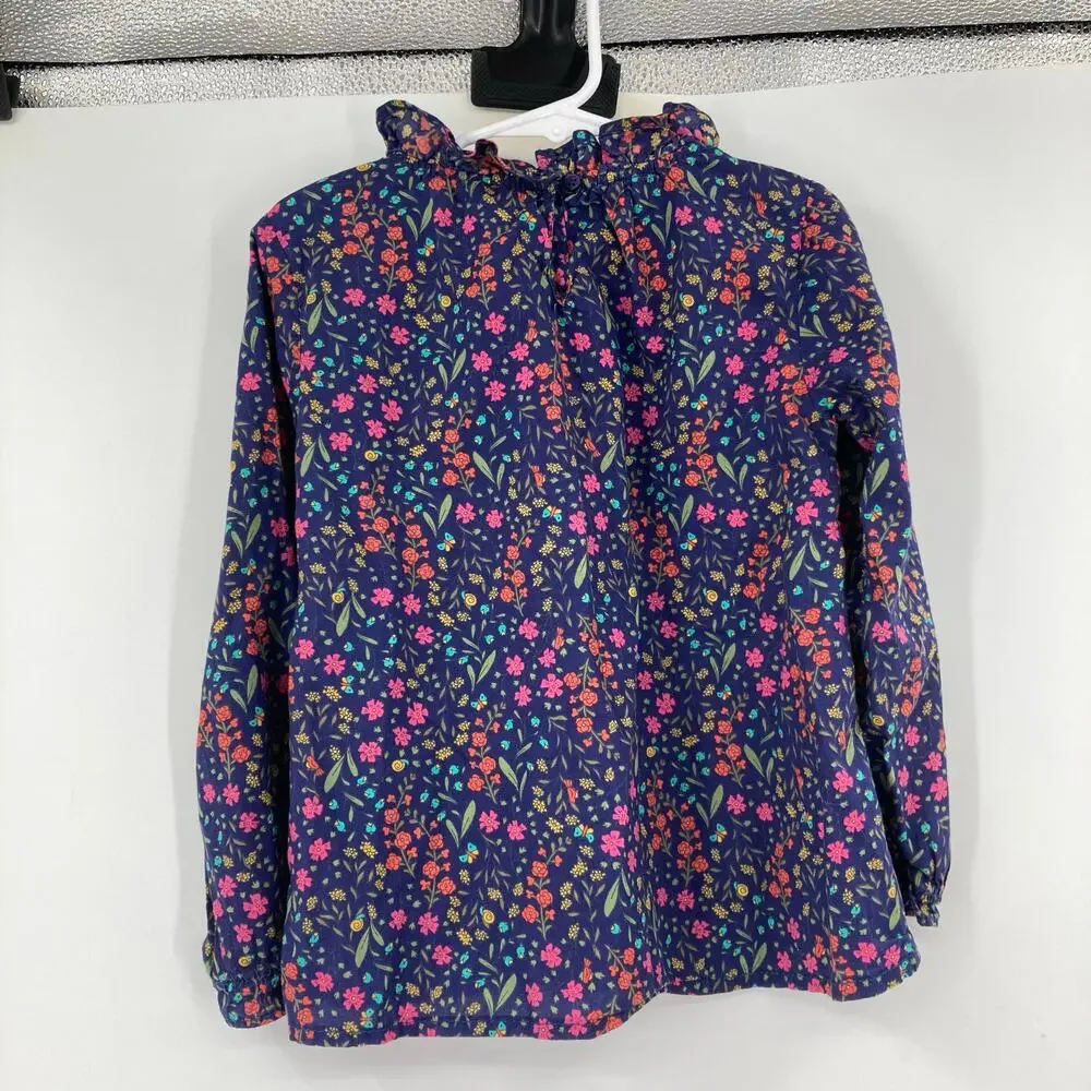 Osh Kosh Bgosh Dark Floral Peasant Cotton Top Girls Size 5